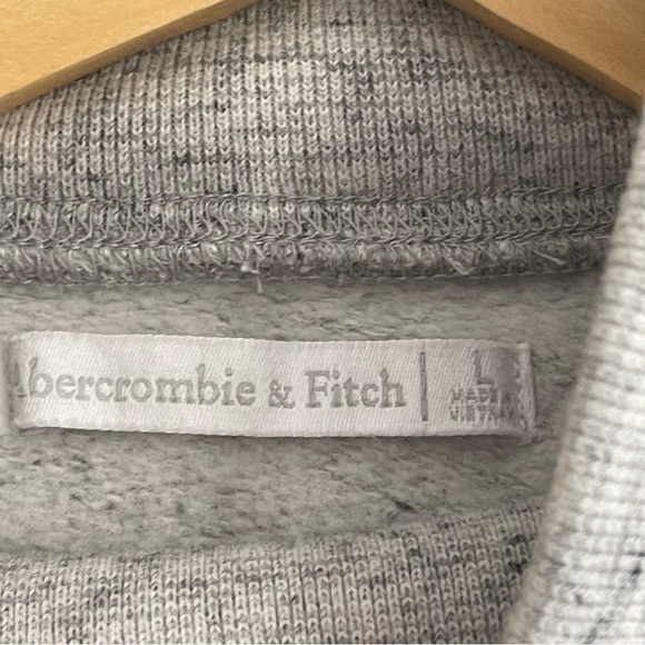 Abercrombie & Fitch Gray Cotton Pullover Sweatshirt Women’s Large - Picture 3 of 8